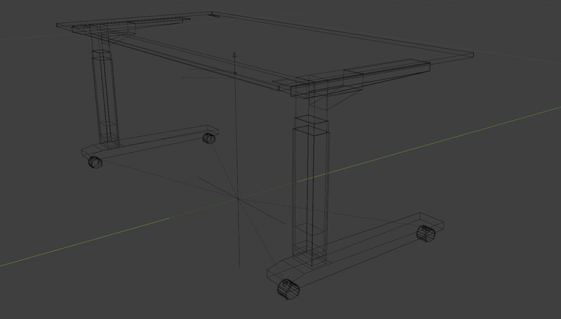 Standing Desk - Animated Low-poly 3D model_4