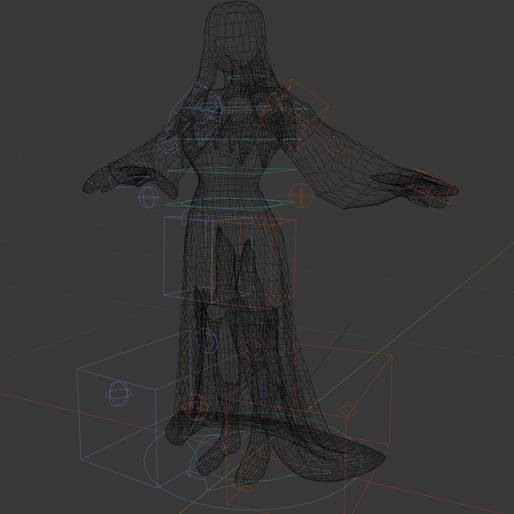 Elegant Fantasy Enchantress in Flowing White Gown D Model Low-poly 3D model_9