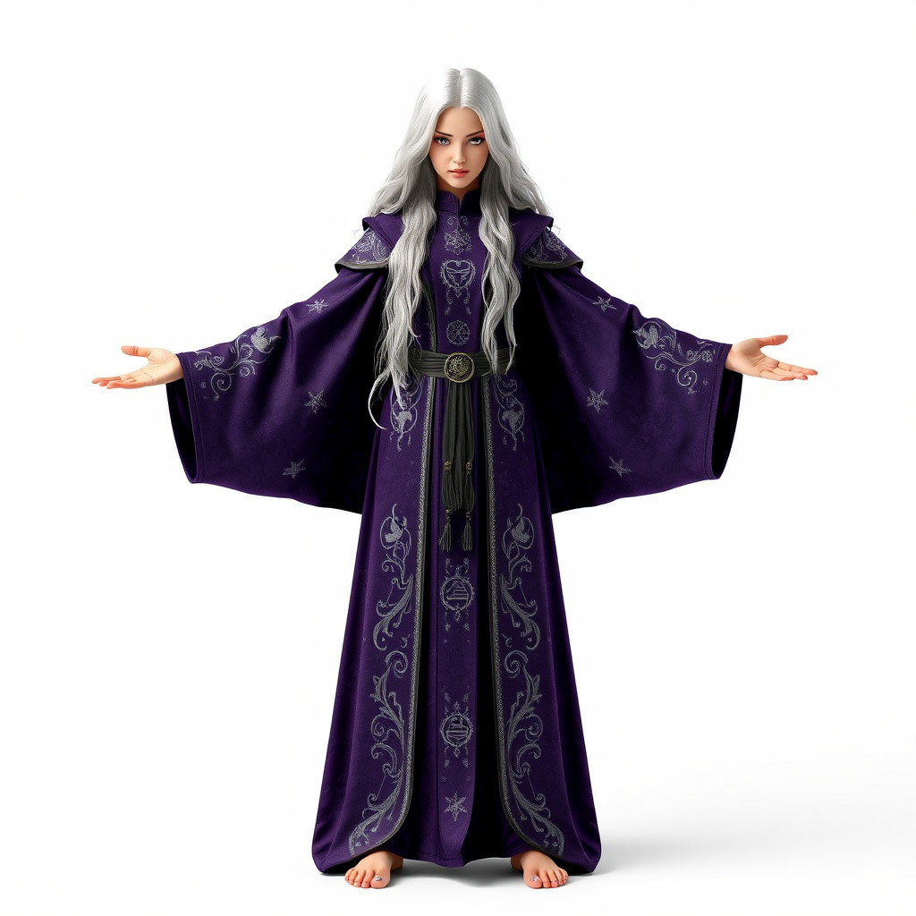 Enchanted Sorceress D Model  Rigged Textured GameReady Low-poly 3D model_4