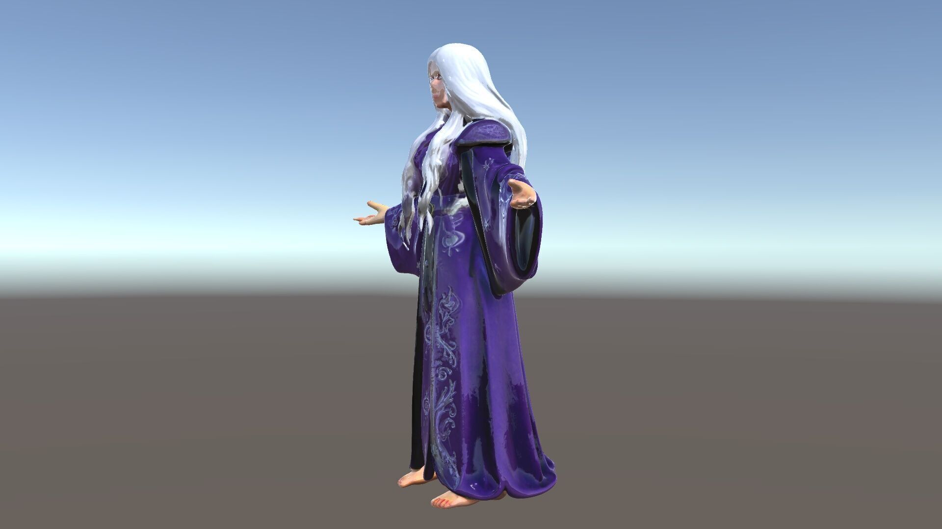 Enchanted Sorceress D Model  Rigged Textured GameReady Low-poly 3D model_5
