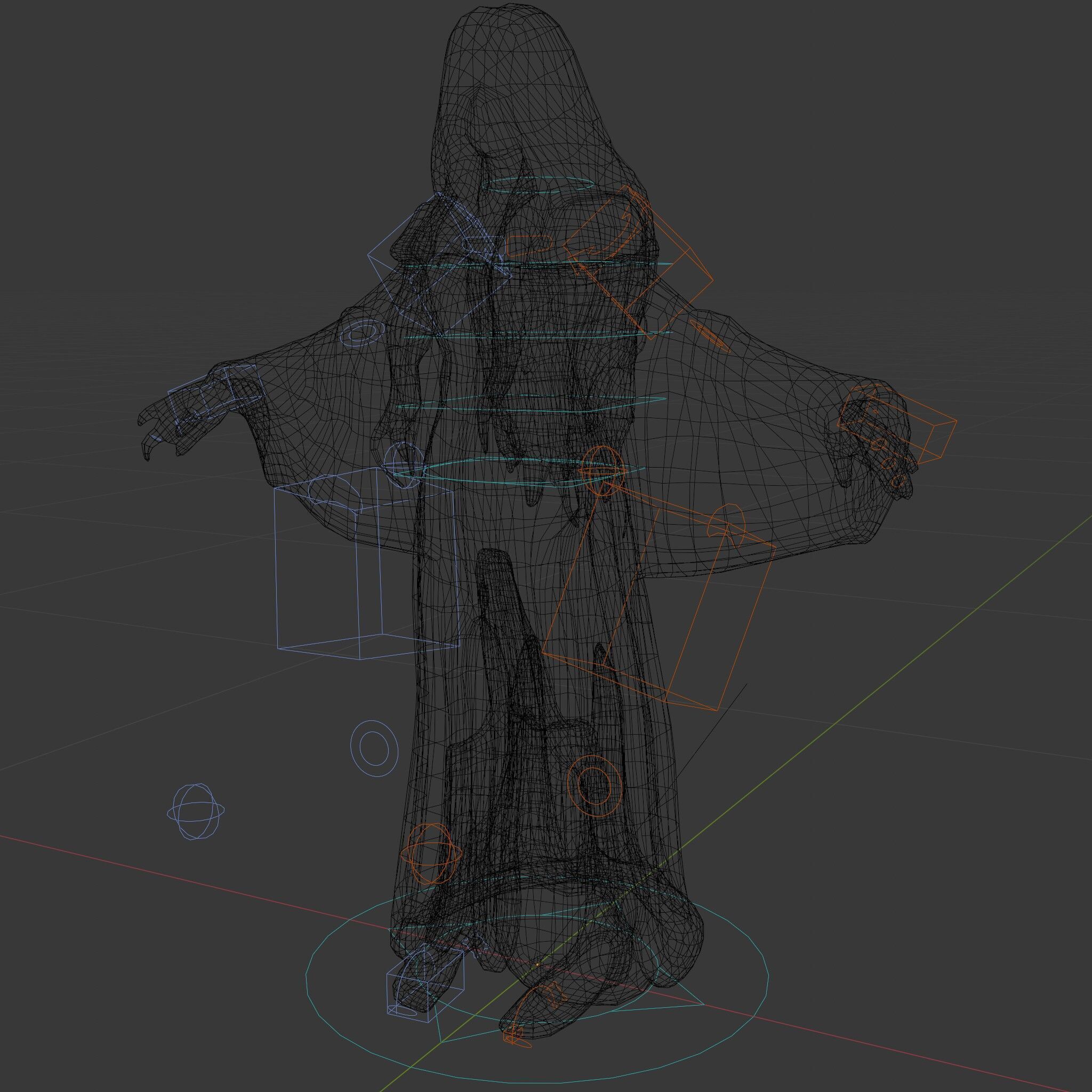 Enchanted Sorceress D Model  Rigged Textured GameReady Low-poly 3D model_33