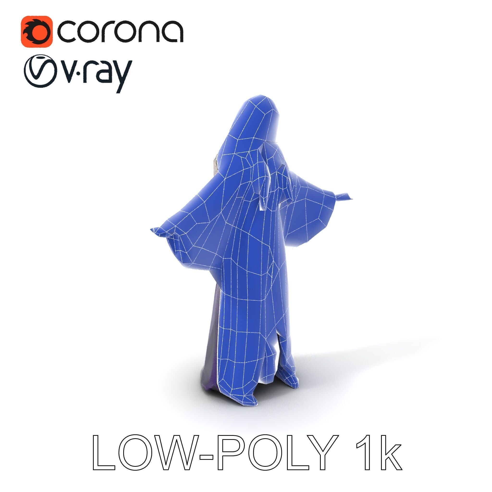 Enchanted Sorceress D Model  Rigged Textured GameReady Low-poly 3D model_28