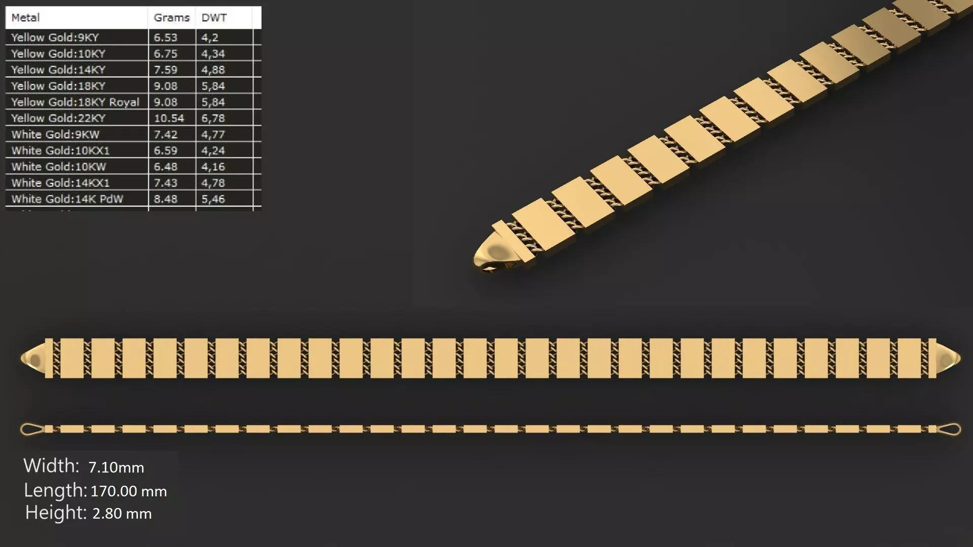 Chains-2 7-7MM 3D print model_0