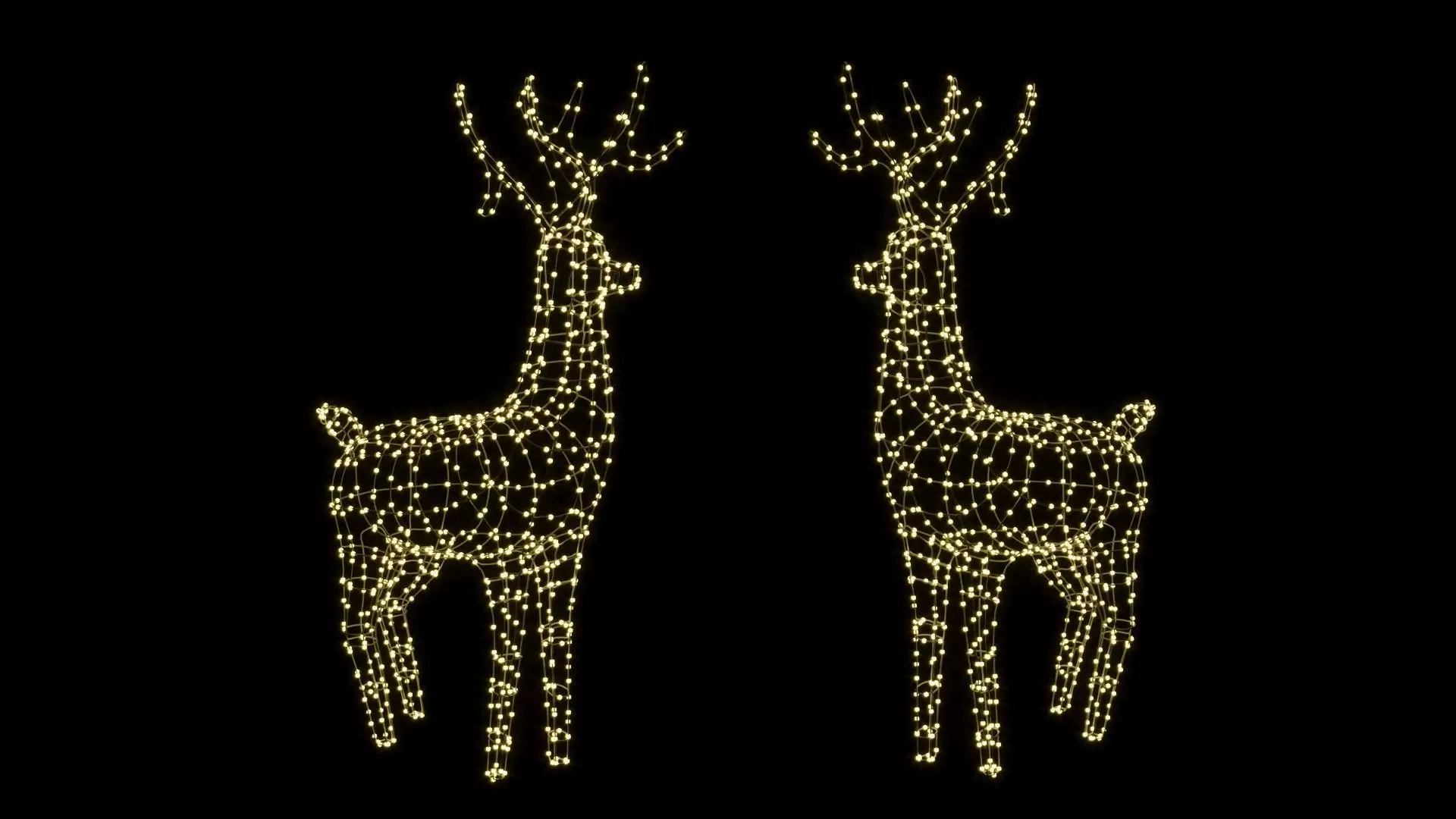 New Year Deer 3D model_0