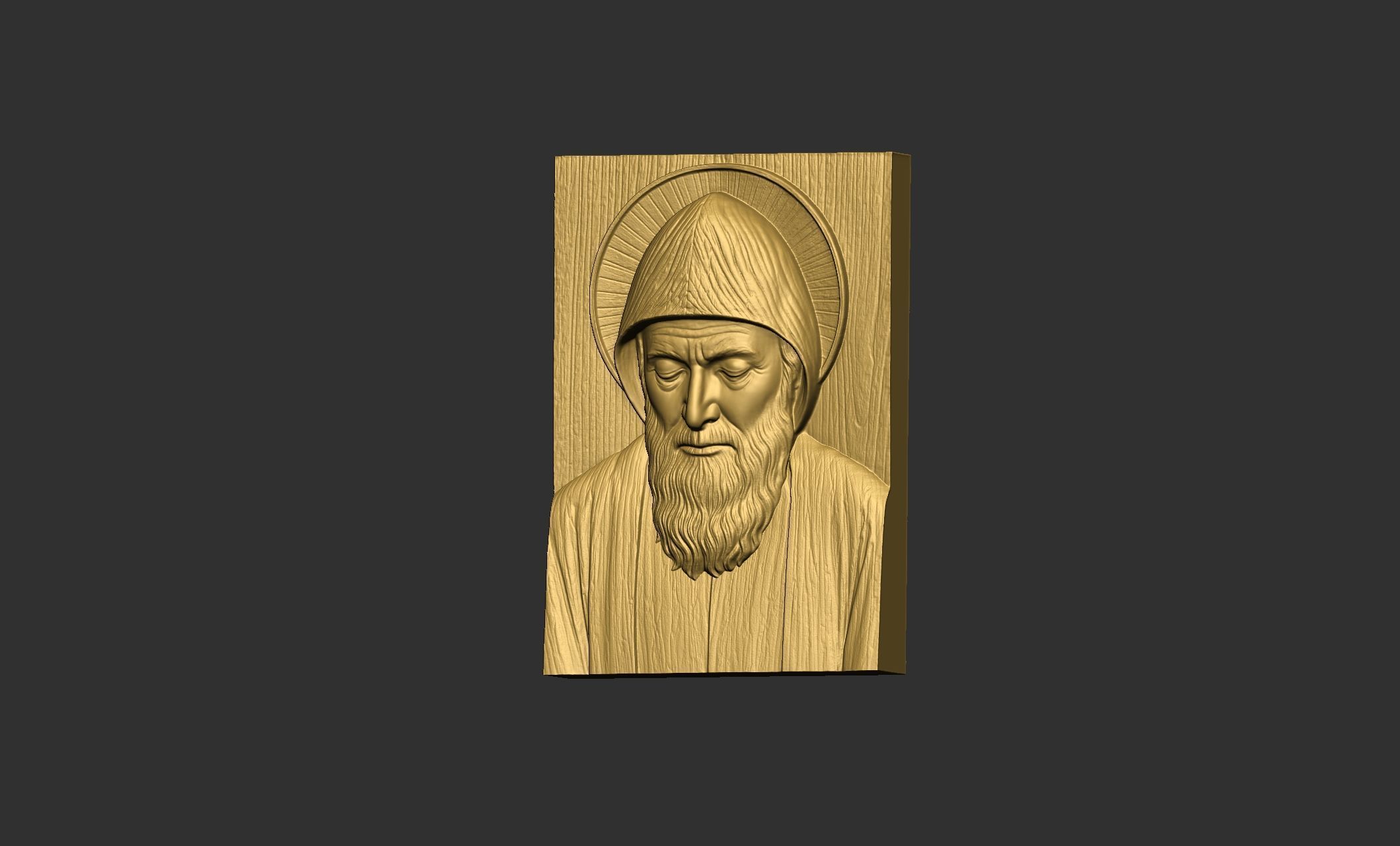 Saint Charbel Bas Relief 3D Model Collection_14