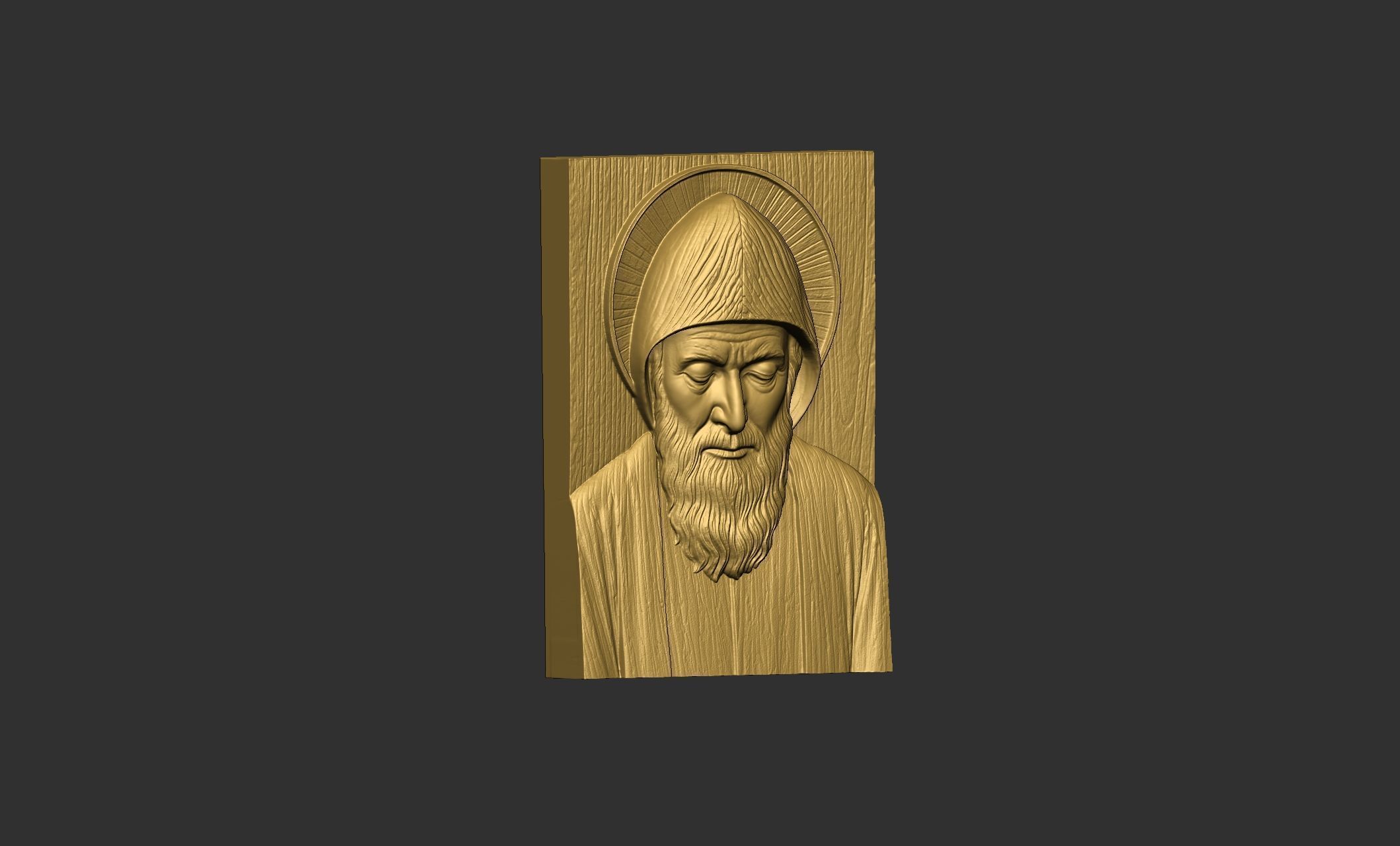 Saint Charbel Bas Relief 3D Model Collection_15