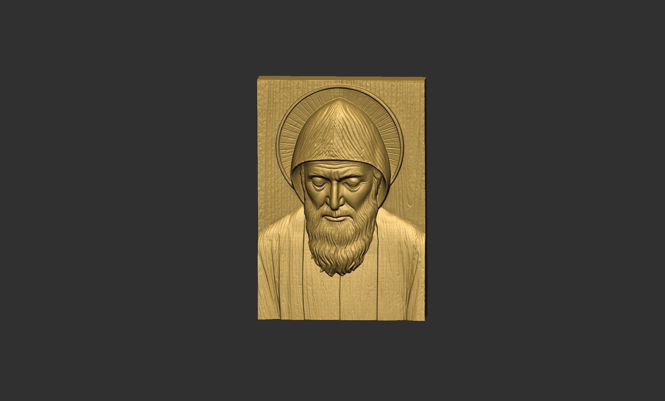 Saint Charbel Bas Relief 3D Model Collection_12