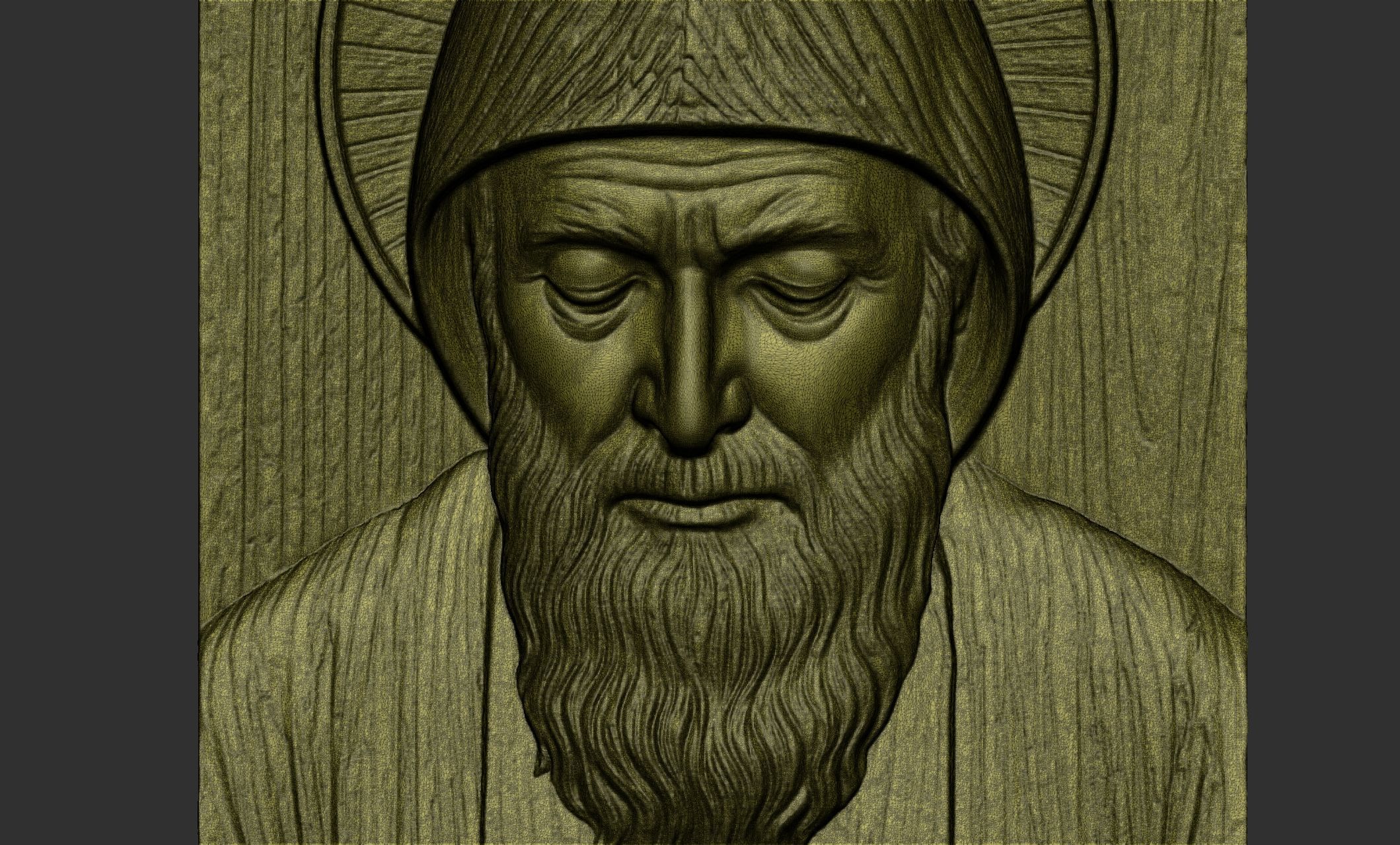 Saint Charbel Bas Relief 3D Model Collection_5