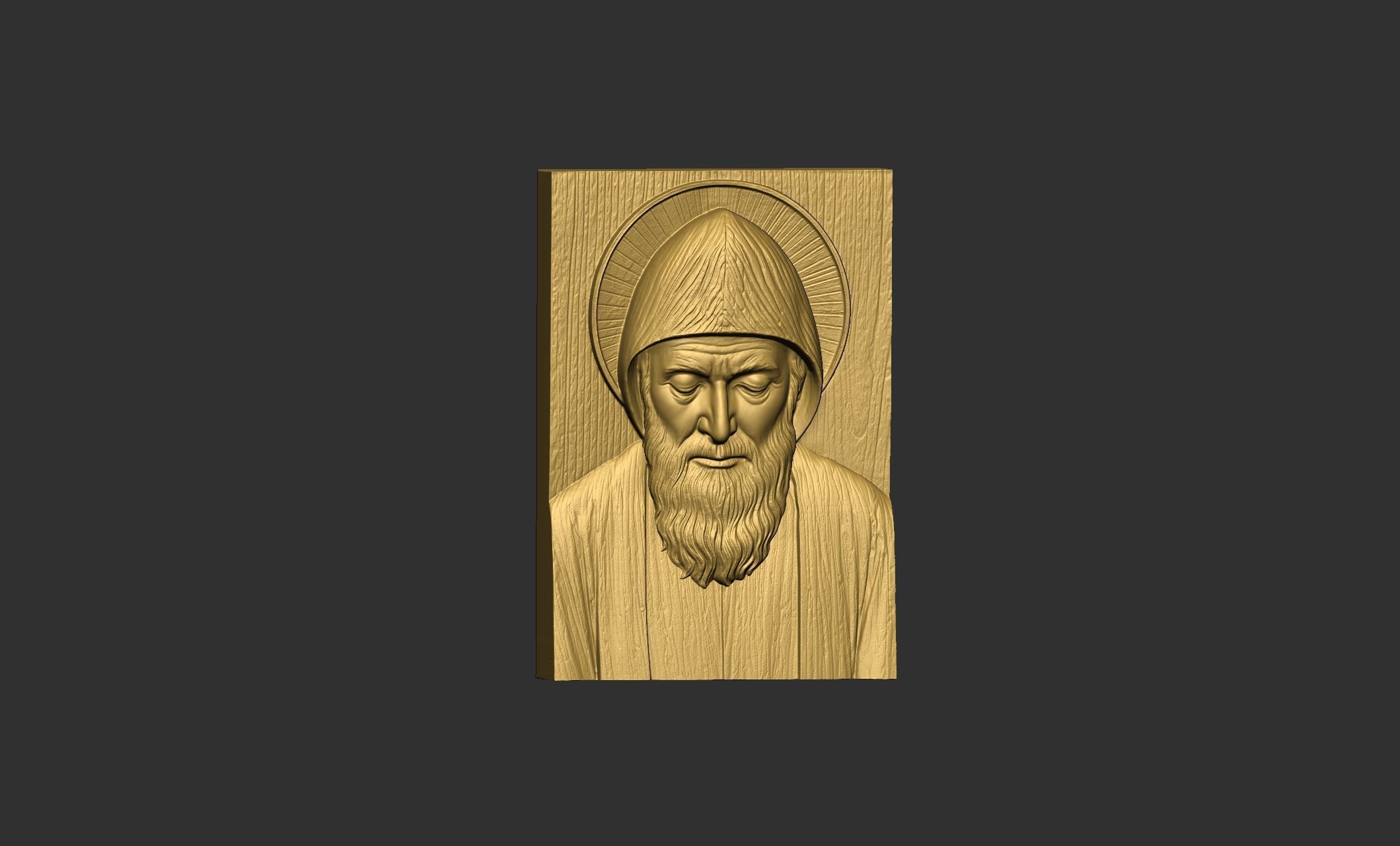 Saint Charbel Bas Relief 3D Model Collection_13