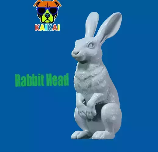 Rabbit head- Riverine Rabbit Bust model - 3D print 3D print model