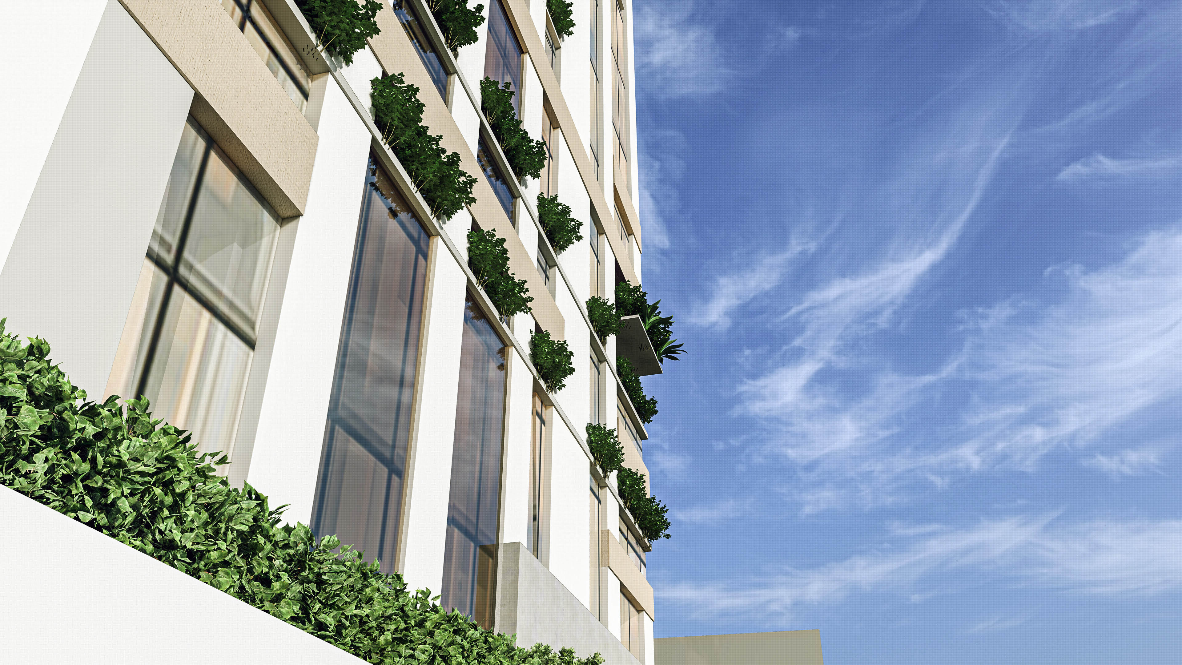 Modern high rise mixed used building 3D model_9