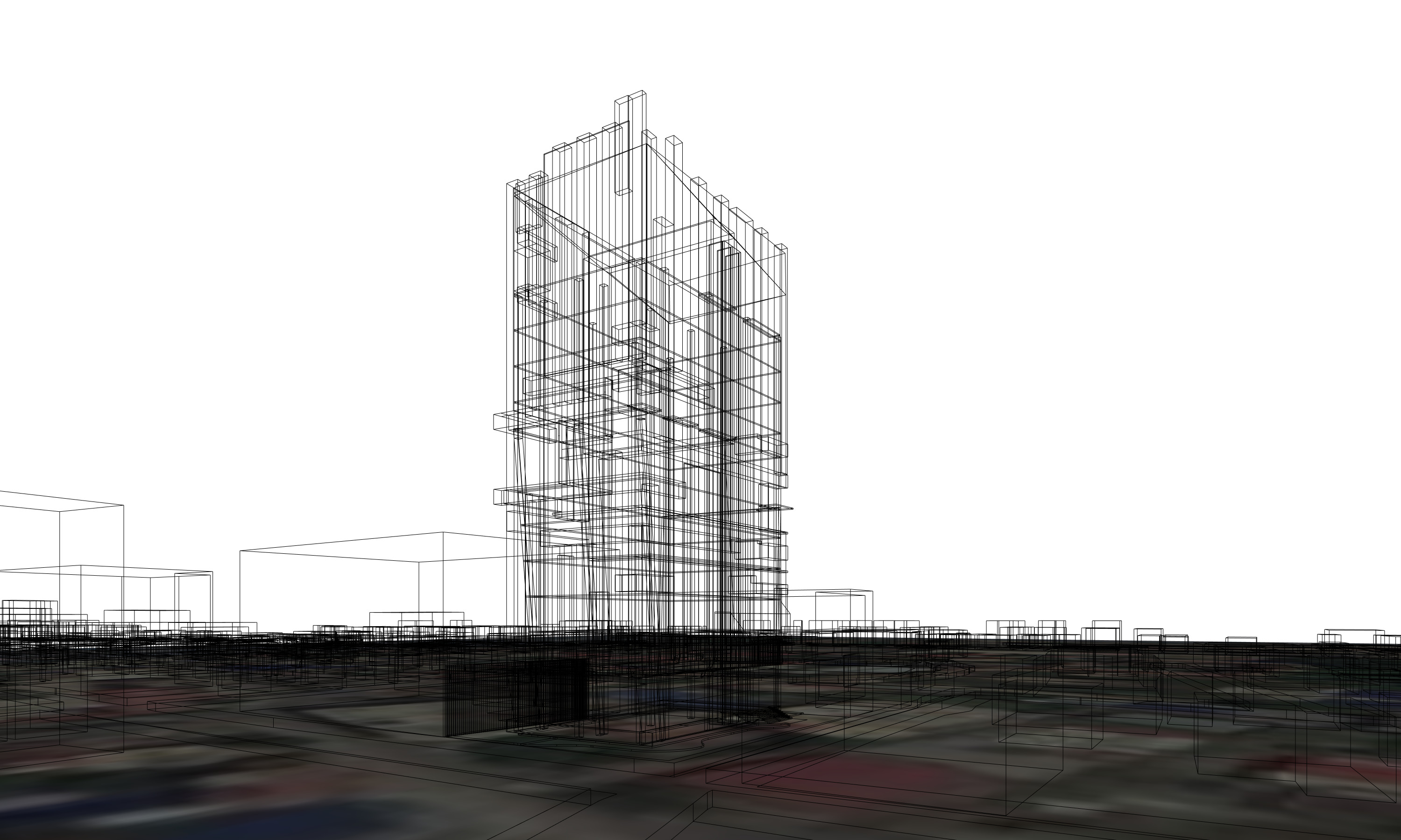 Modern high rise mixed used building 3D model_16