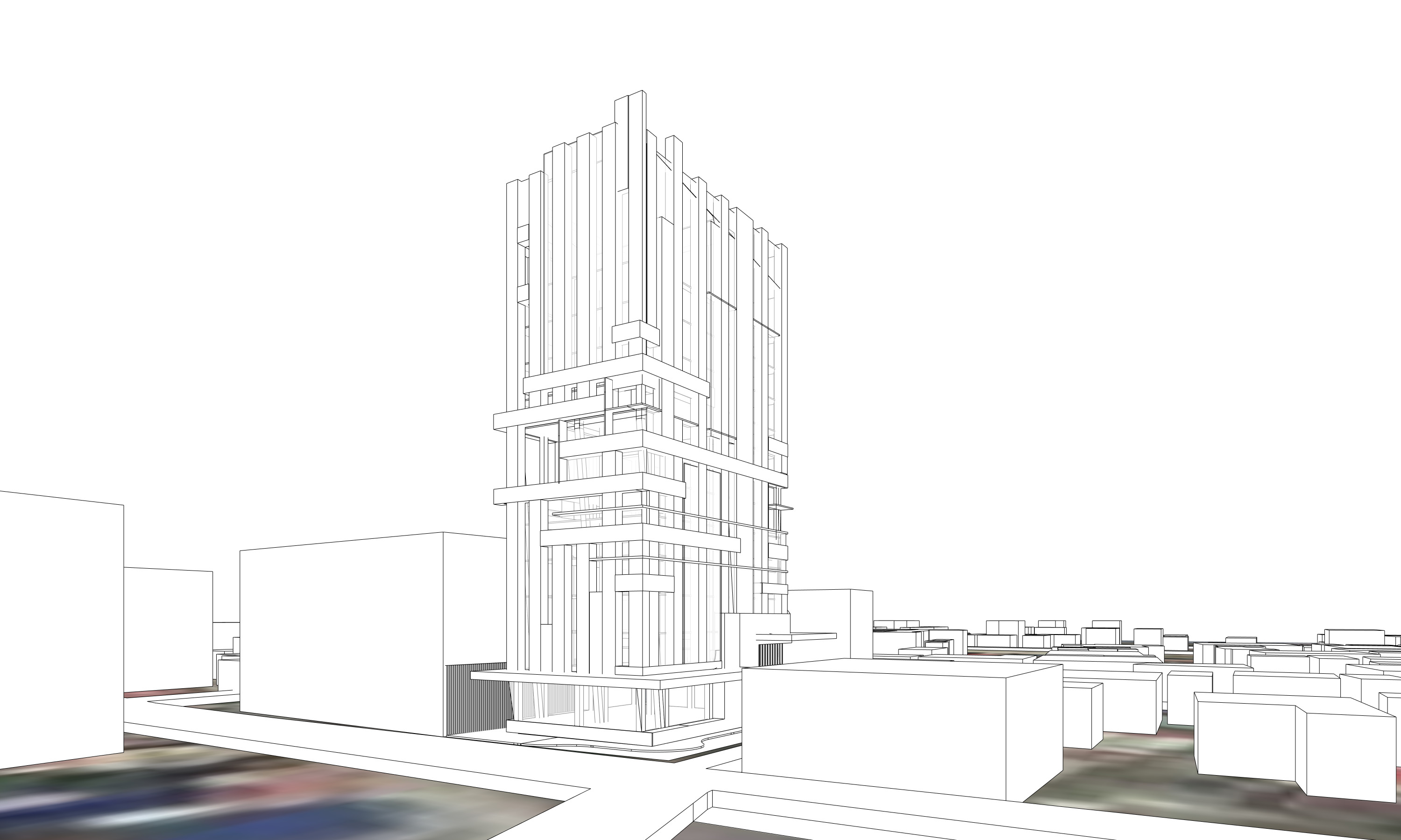 Modern high rise mixed used building 3D model_12