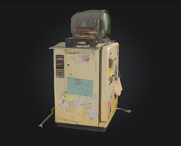 Vintage Tech Hub  A Nostalgic Gateway to Retro Innovation 3D model 3