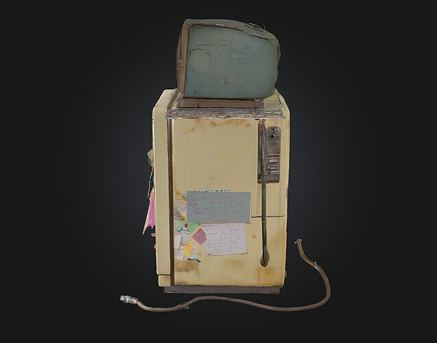 Vintage Tech Hub  A Nostalgic Gateway to Retro Innovation 3D model 4