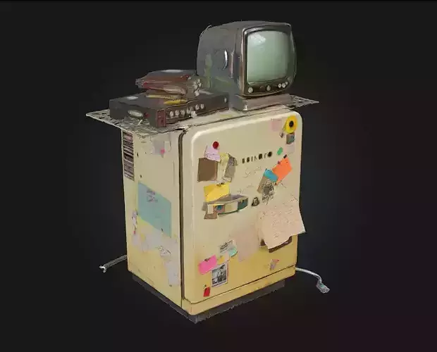 Vintage Tech Hub A Nostalgic Gateway to Retro Innovation 3D model