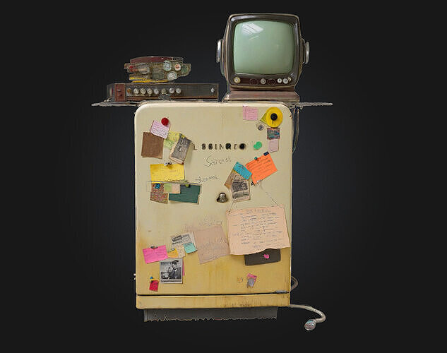 Vintage Tech Hub  A Nostalgic Gateway to Retro Innovation 3D model 7