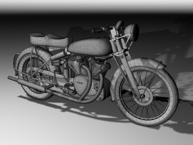 Vincent Black Shadow 1954 3D model_15