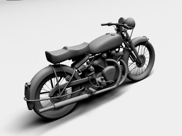 Vincent Black Shadow 1954 3D model_14