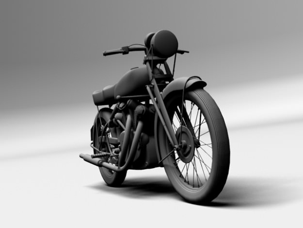 Vincent Black Shadow 1954 3D model_13