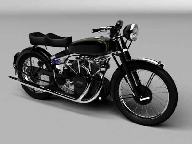 Vincent Black Shadow 1954 3D model_1