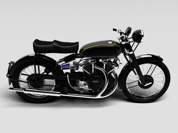 Vincent Black Shadow 1954 3D model_4