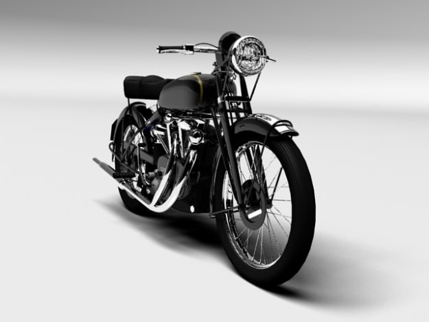 Vincent Black Shadow 1954 3D model_6