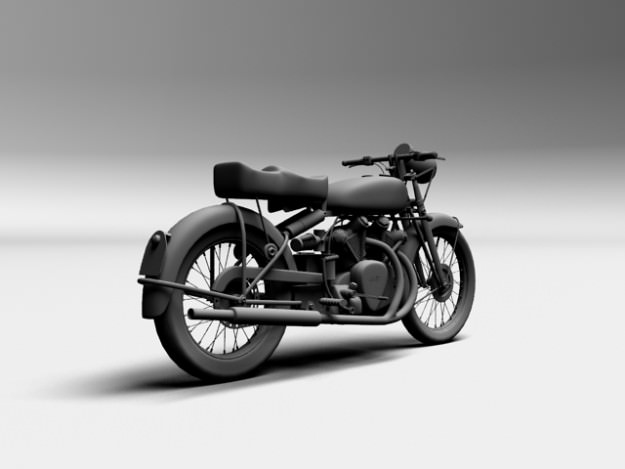 Vincent Black Shadow 1954 3D model_12