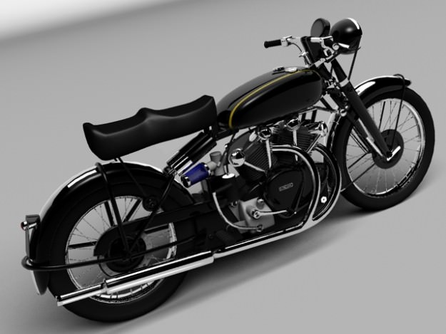 Vincent Black Shadow 1954 3D model_2