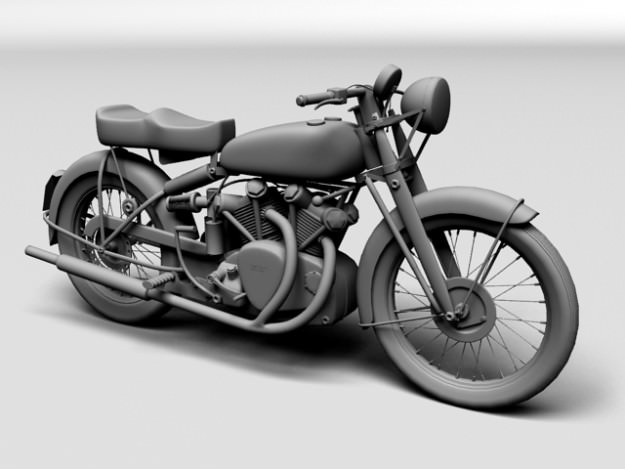Vincent Black Shadow 1954 3D model_10