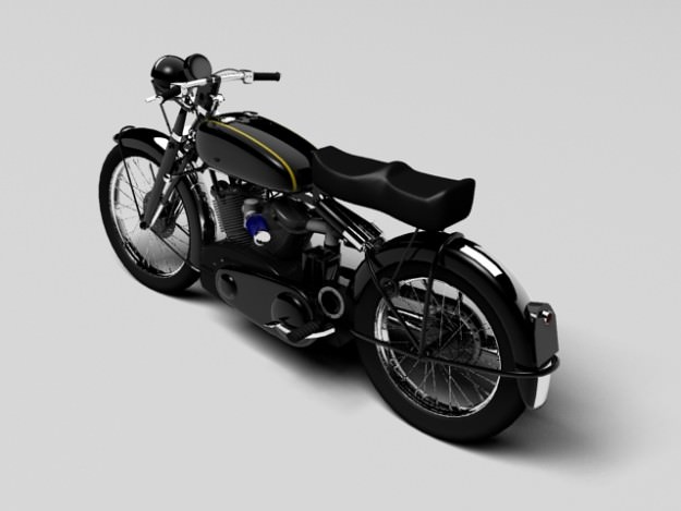 Vincent Black Shadow 1954 3D model_5