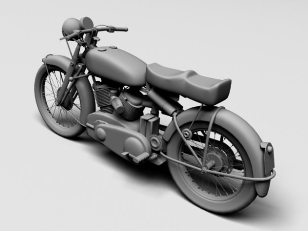 Vincent Black Shadow 1954 3D model_11