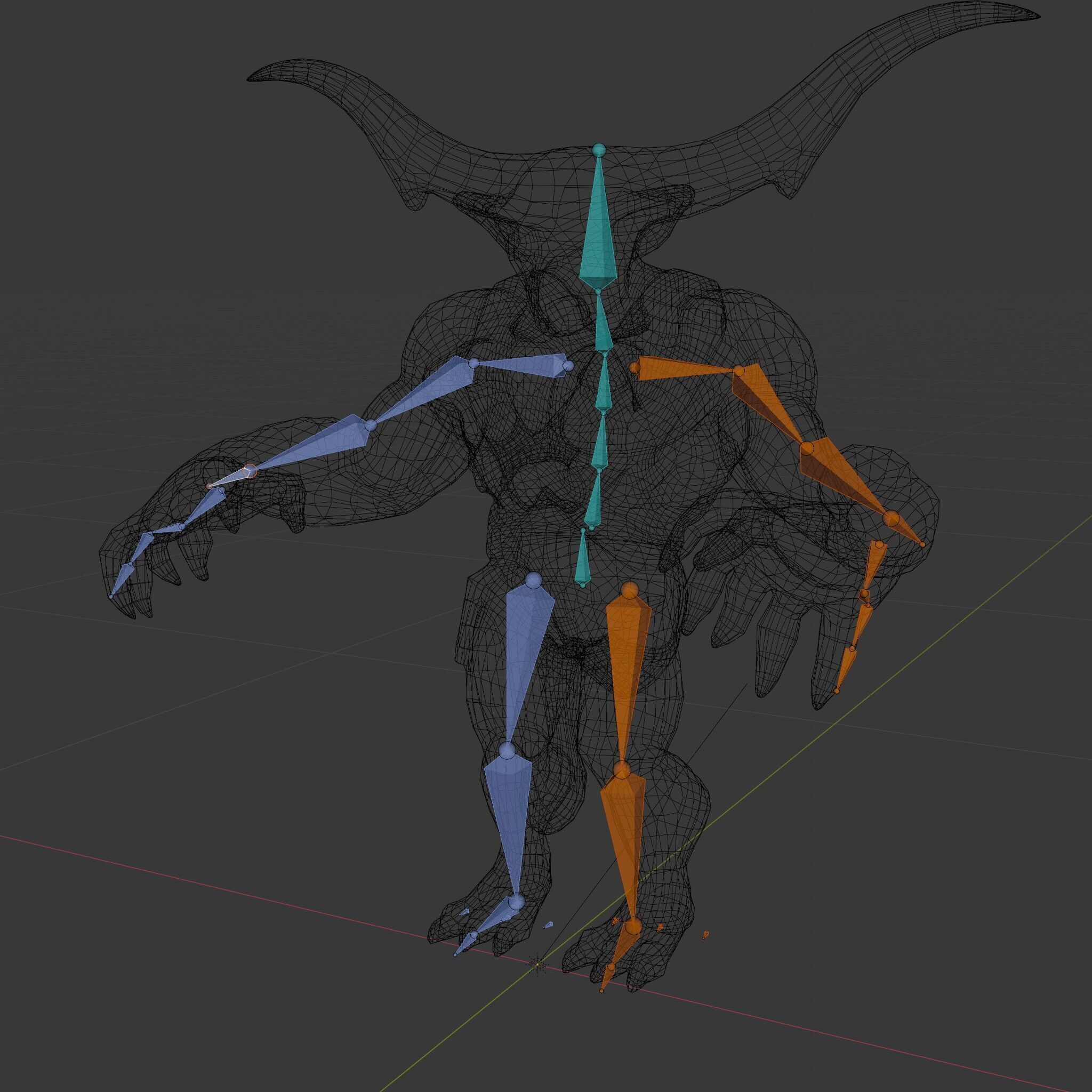 Red Horned Demon  HighDetail D Character Model with PBR Textures Low-poly 3D model_28