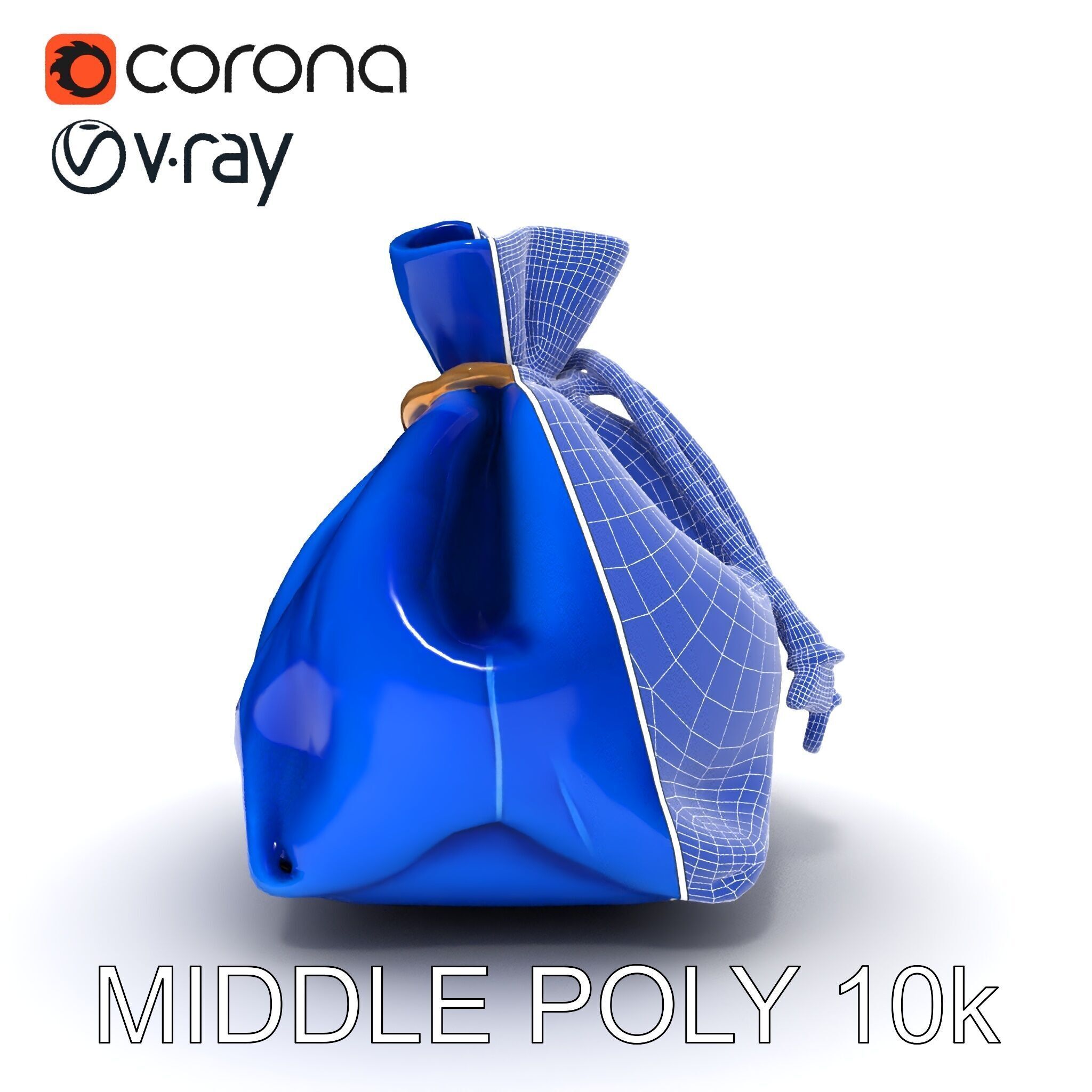 Elegant Velvet Pouch D Model Pack Low-poly 3D model_24
