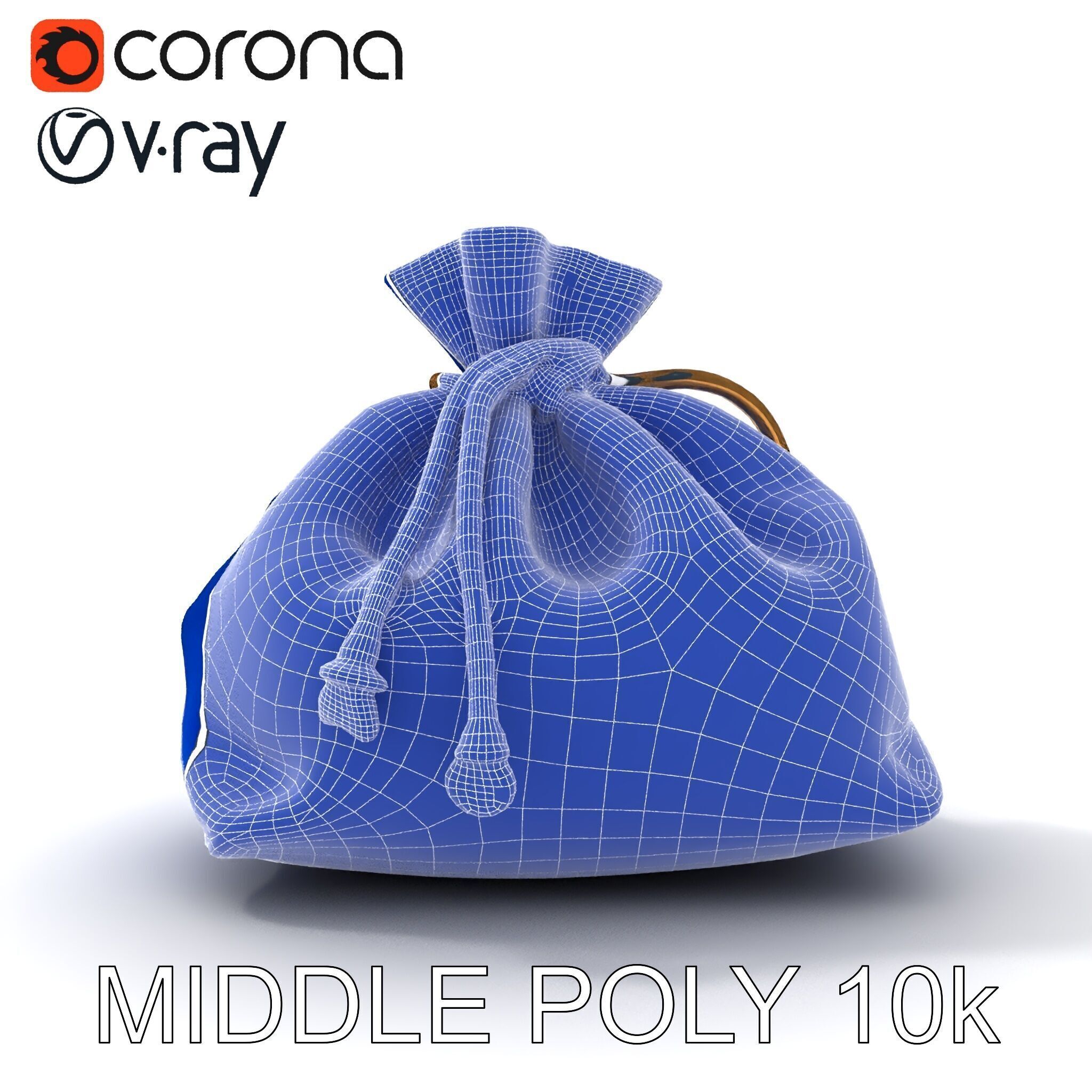 Elegant Velvet Pouch D Model Pack Low-poly 3D model_13