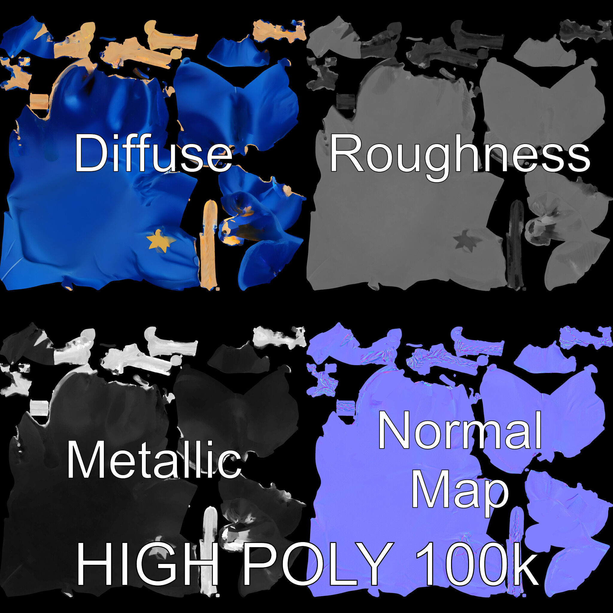 Elegant Velvet Pouch D Model Pack Low-poly 3D model_2