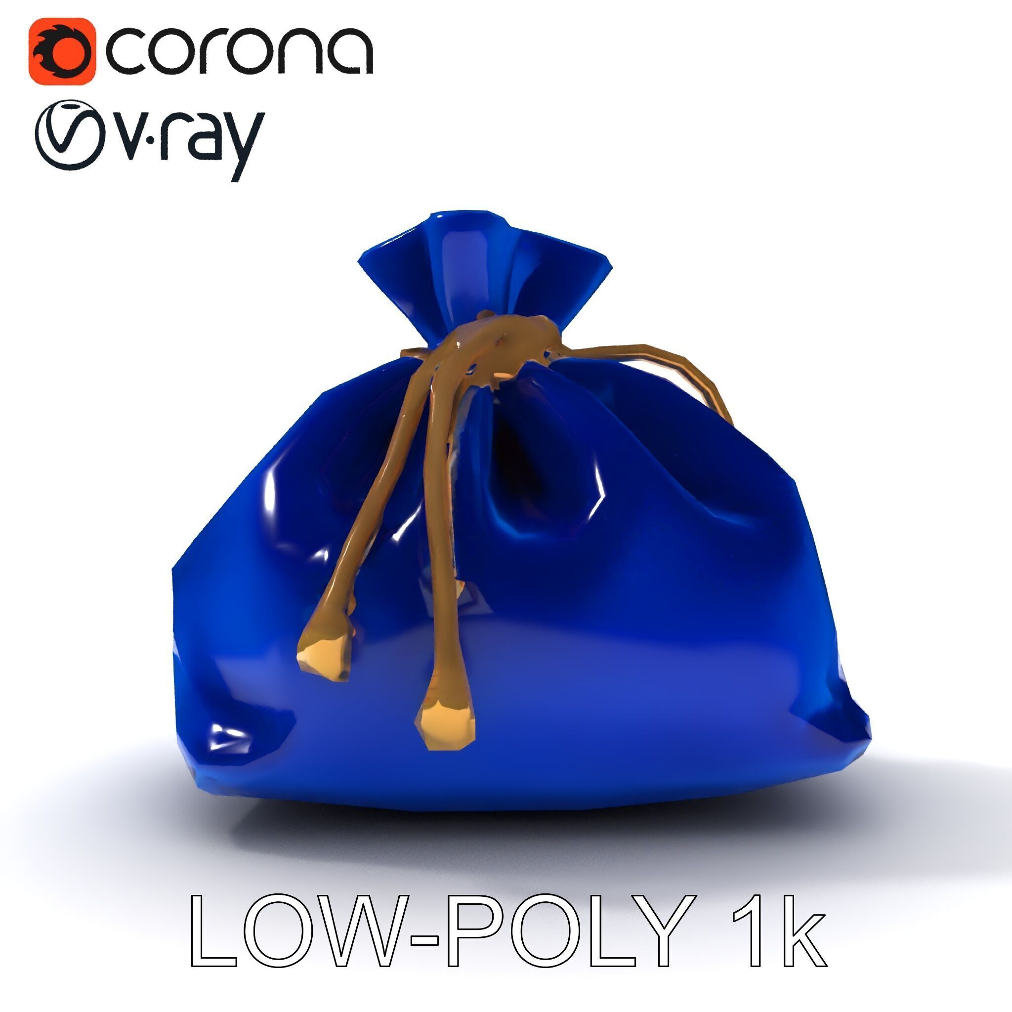 Elegant Velvet Pouch D Model Pack Low-poly 3D model_28