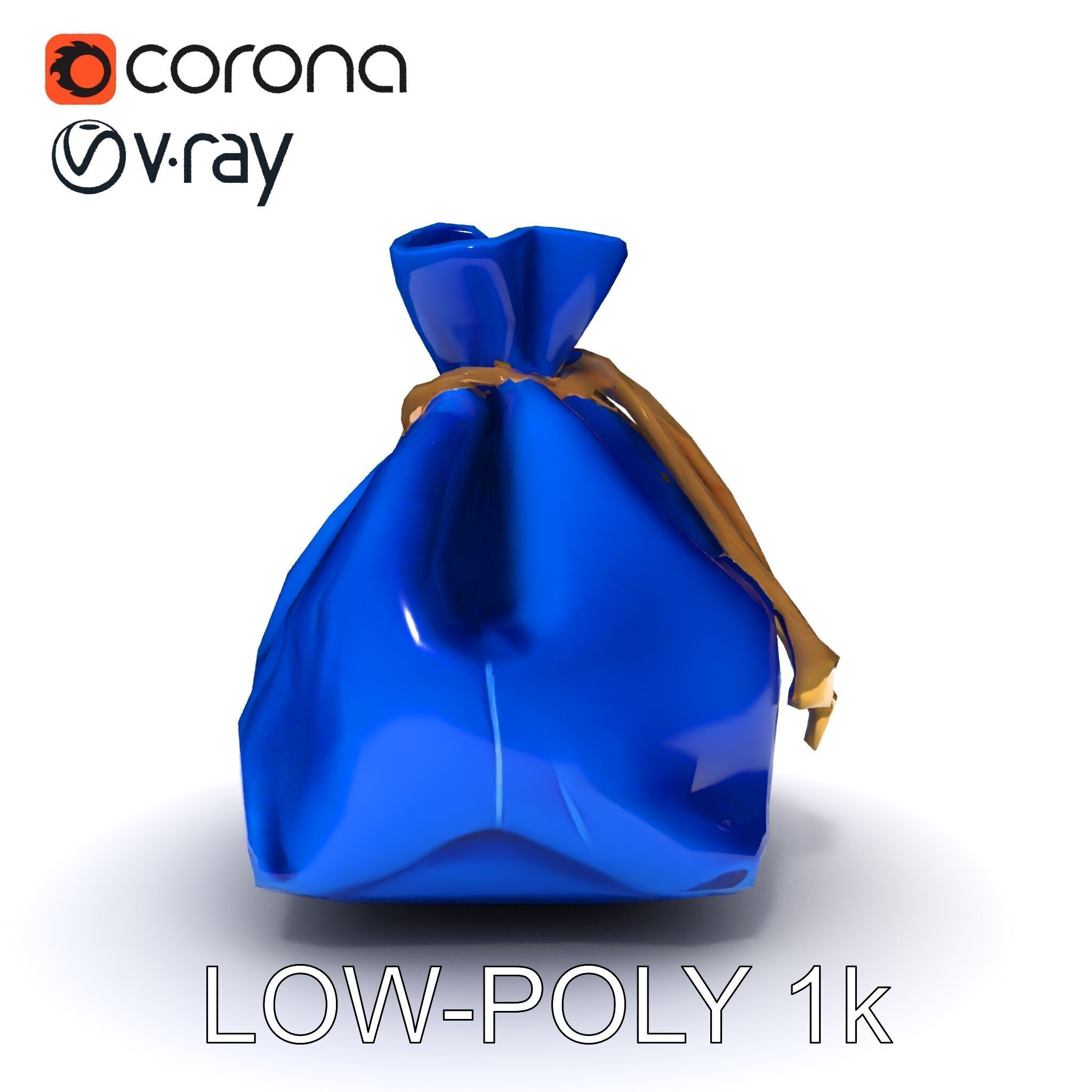 Elegant Velvet Pouch D Model Pack Low-poly 3D model_25