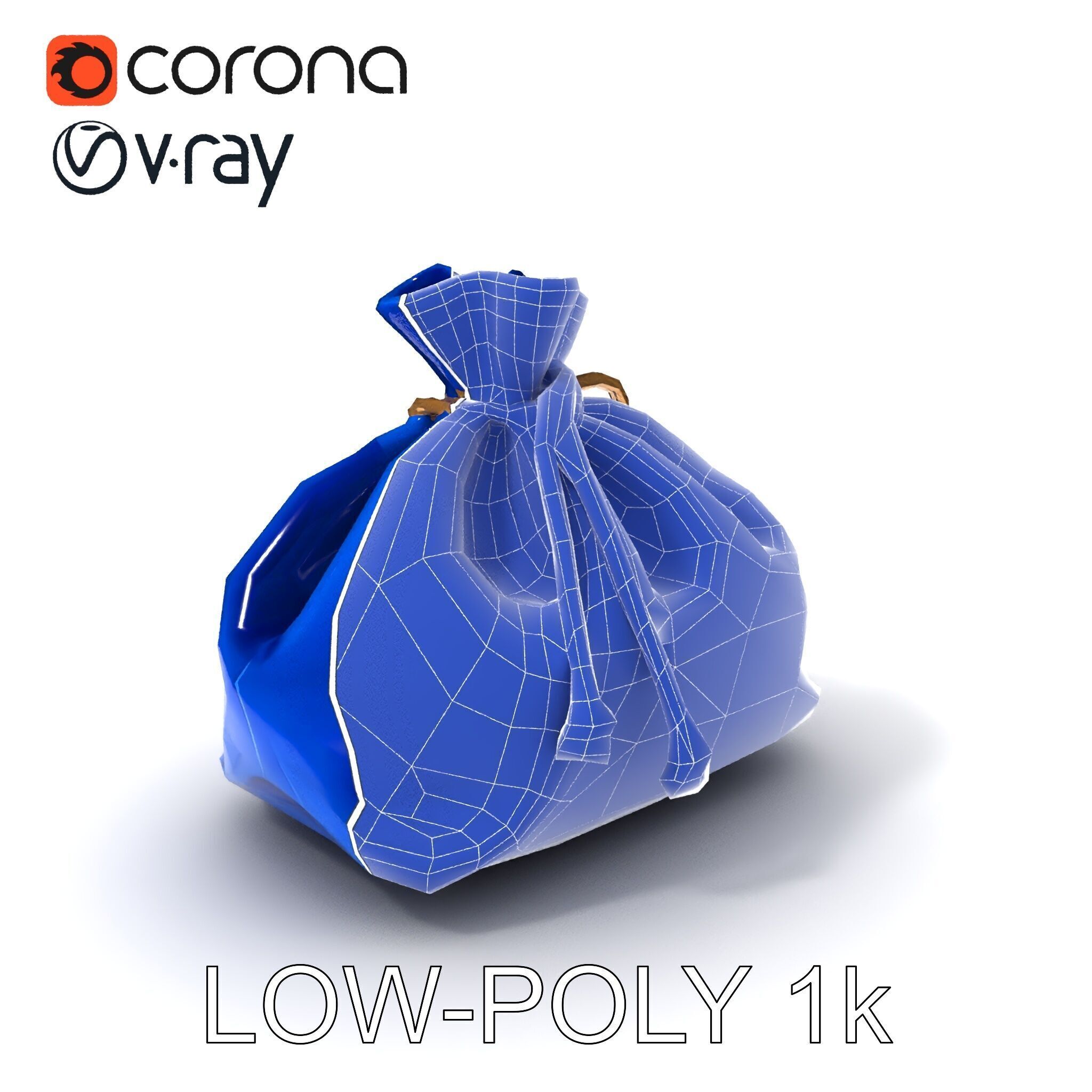 Elegant Velvet Pouch D Model Pack Low-poly 3D model_33