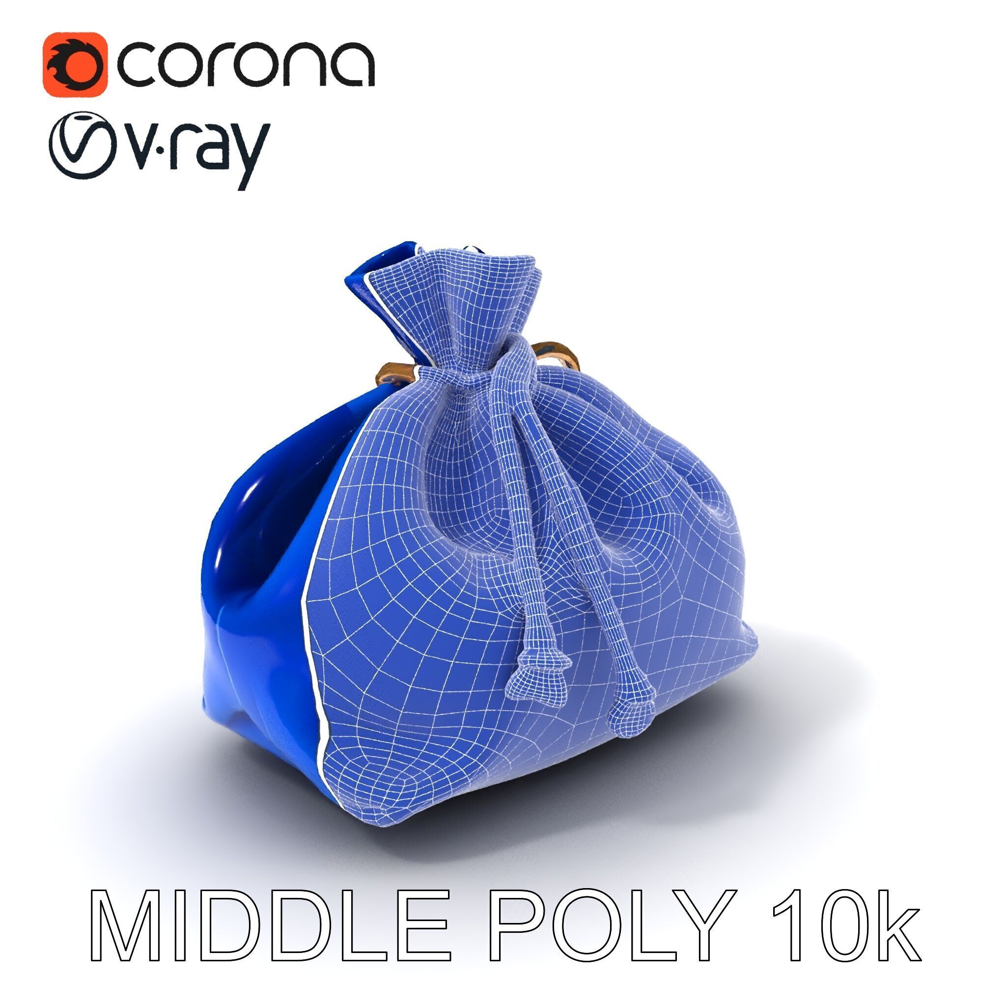 Elegant Velvet Pouch D Model Pack Low-poly 3D model_32
