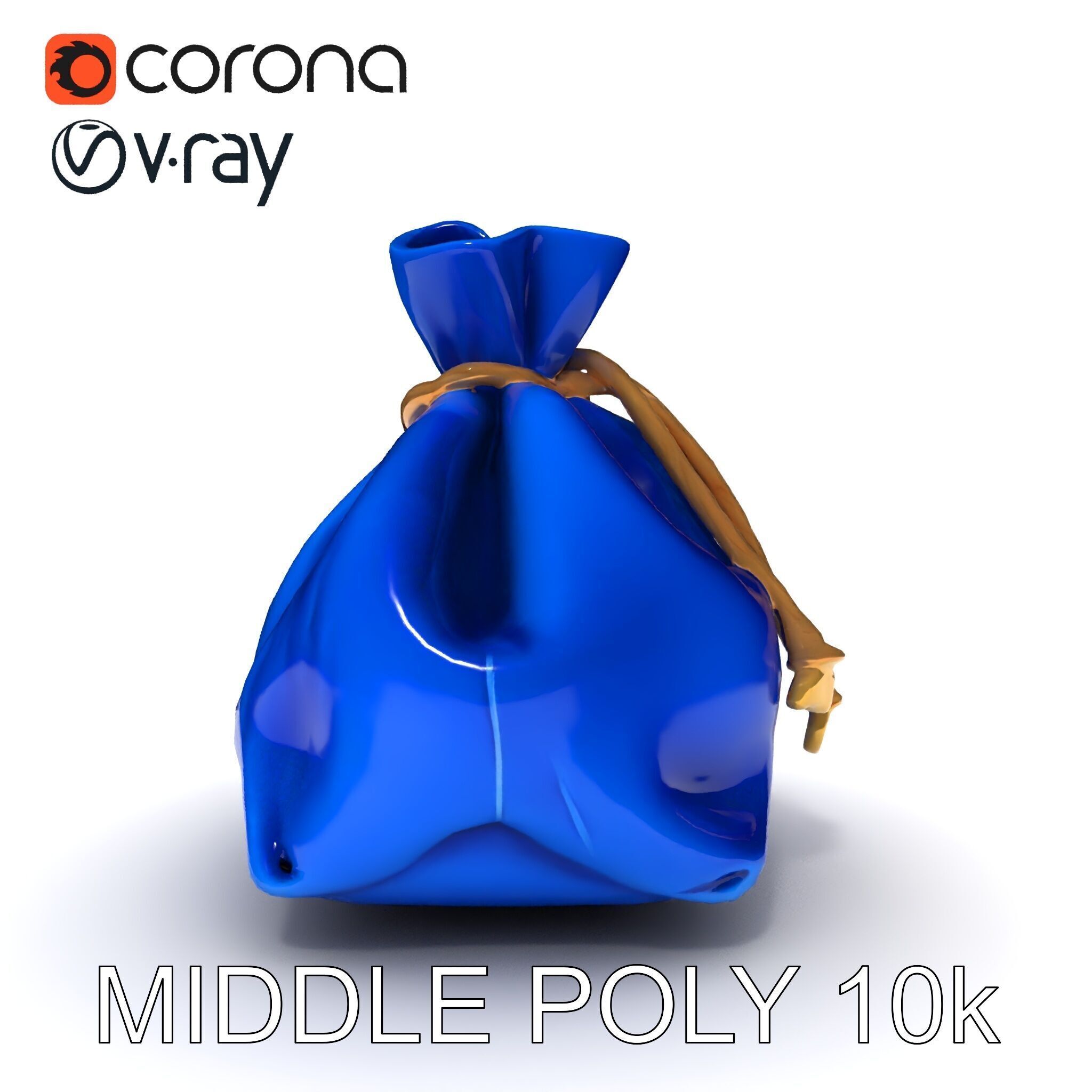 Elegant Velvet Pouch D Model Pack Low-poly 3D model_21
