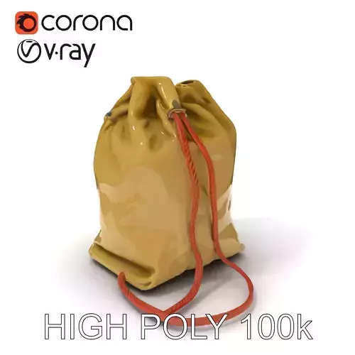 Drawstring Backpack D Model Pack