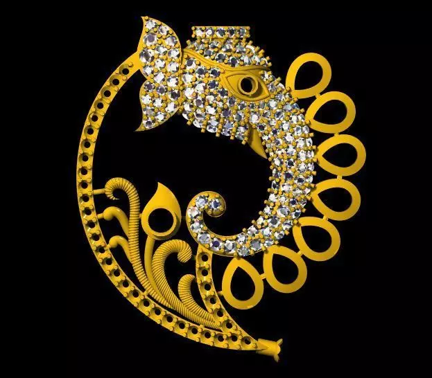 elephant pendant 3dm file 3D print model_0