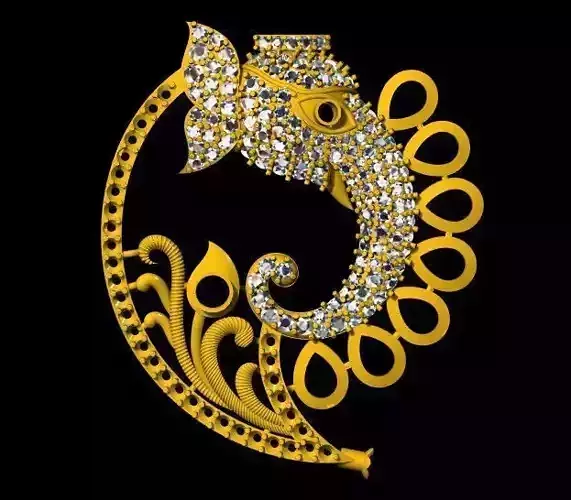 elephant pendant 3dm file