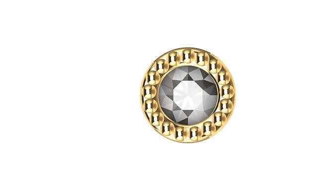 Milgrain round brilliant setting 3D print model