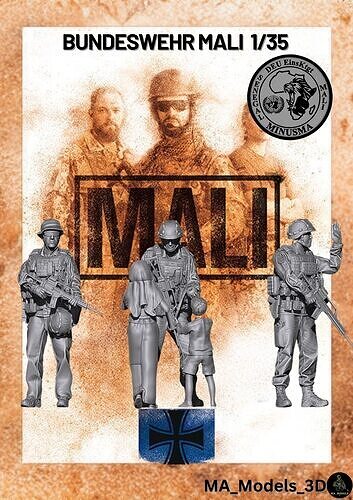      Modern Bundeswehr Soldier Mali 1-35 3D print model