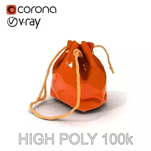 Drawstring Pouch D Model Pack with Detailed Textures