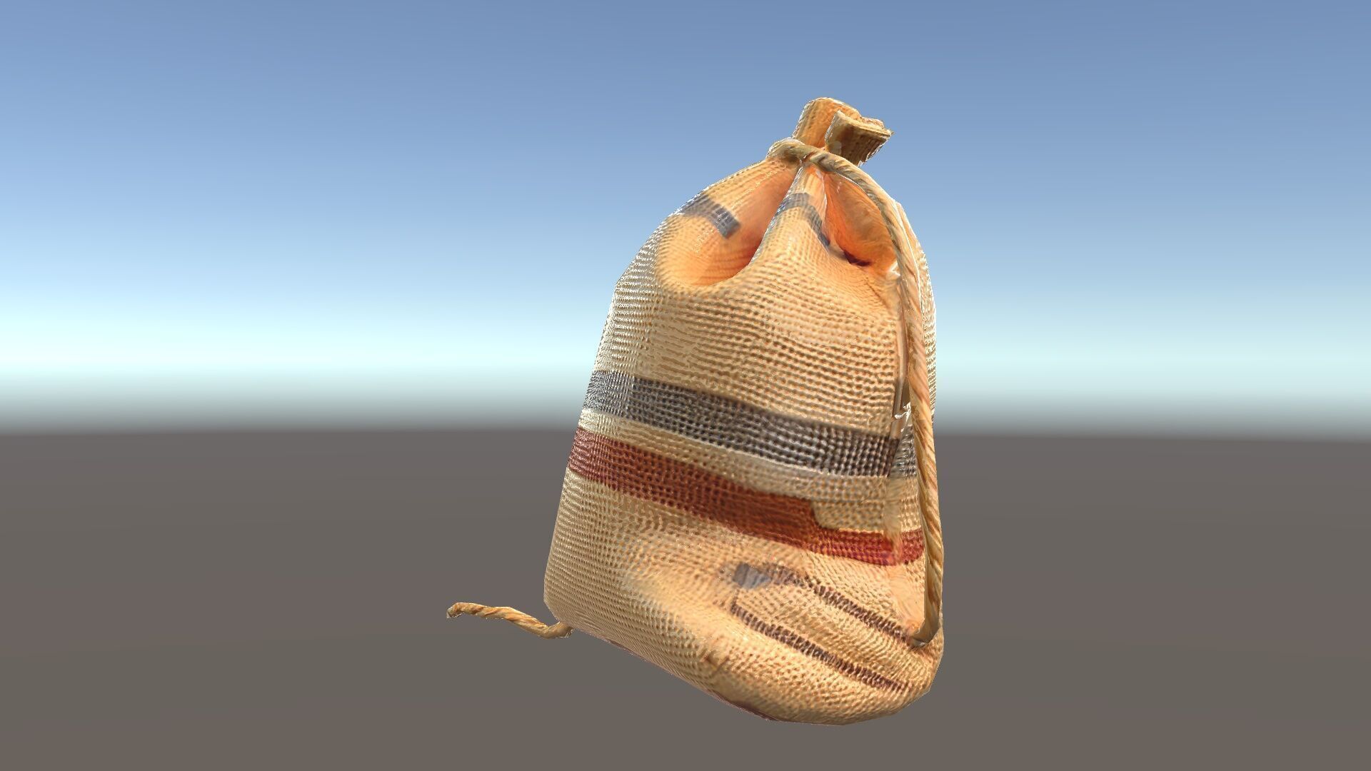 Canvas Sack Model Pack with Textured Details Low-poly 3D model_7