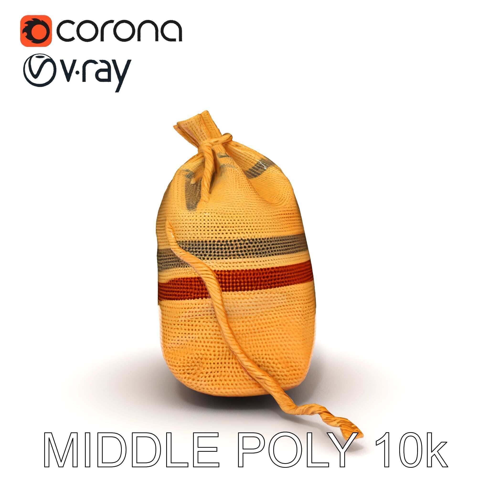 Canvas Sack Model Pack with Textured Details Low-poly 3D model_28