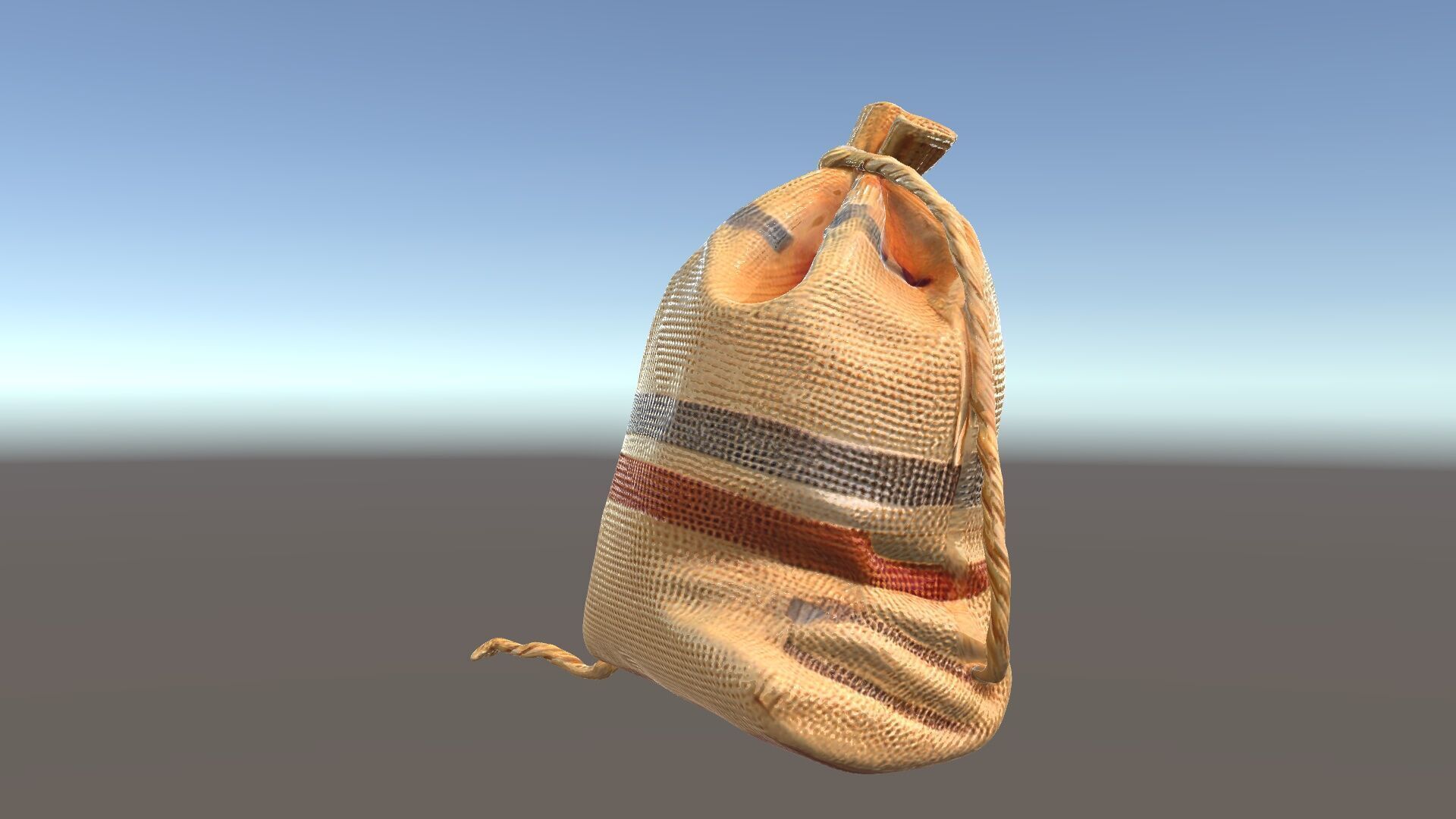 Canvas Sack Model Pack with Textured Details Low-poly 3D model_5